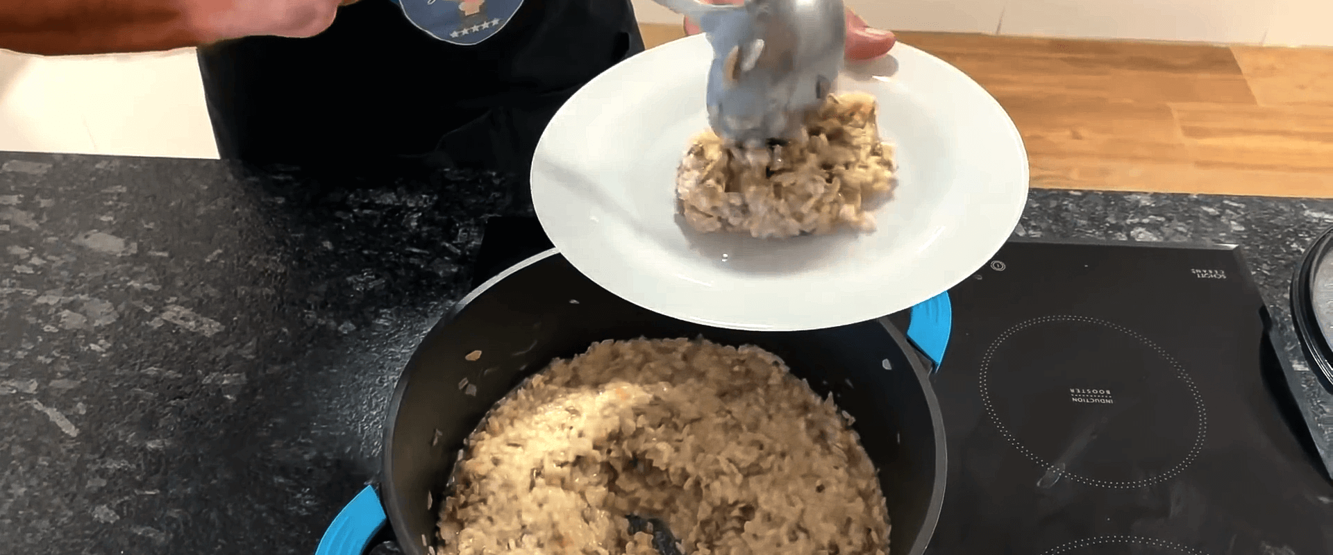 Pilaf CU CIUPERCI SI CARNE DE VITA (Risotto cu ciuperci si parmezan)